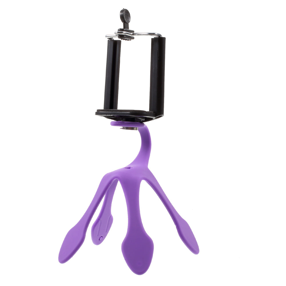 Octopus Shape Portable Mount Flexible Bracket for iPhone Samsung GoPro, Clamp Width: 5-8.5cm - Purple