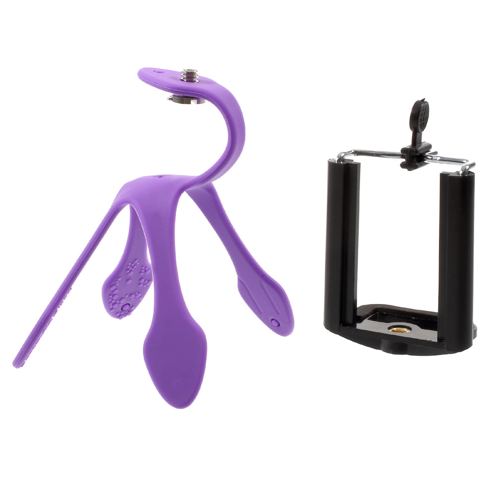 Octopus Shape Portable Mount Flexible Bracket for iPhone Samsung GoPro, Clamp Width: 5-8.5cm - Purple