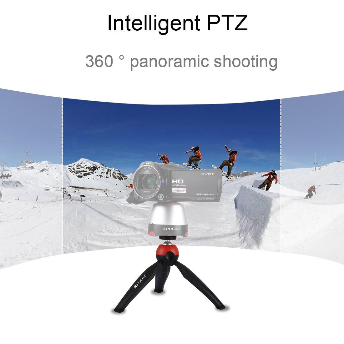 PULUZ PU365 Mini Camera Phone Tripod with Phone Clip - Red