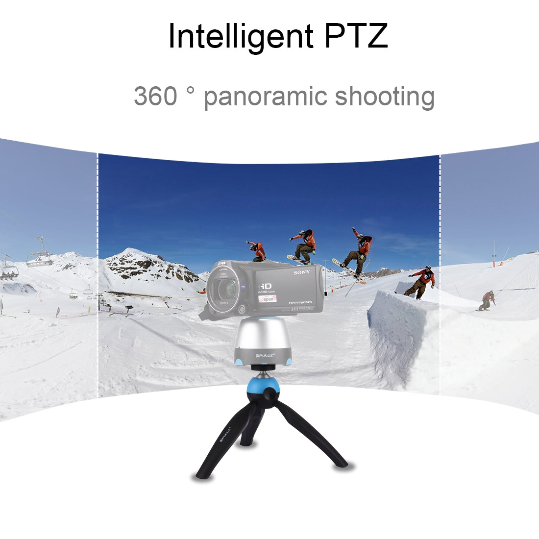 PULUZ PU365 Mini Camera Phone Tripod with Phone Clip - Blue