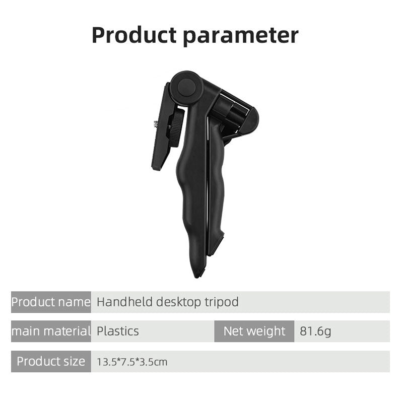 Vlog Shooting Mobile Phone Holder + Desktop Tripod with Remote Shutter Controller for iOS Android