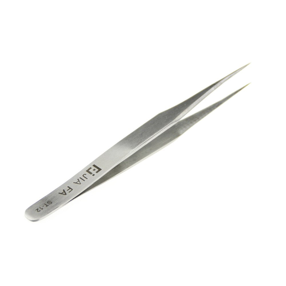ST-12 High Strength Stainless Steel Point Tipped Straight Tweezers