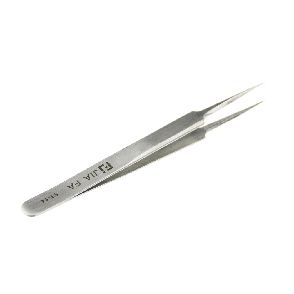 ST-14 High Strength Stainless Steel Straight Tweezers Point Tipped