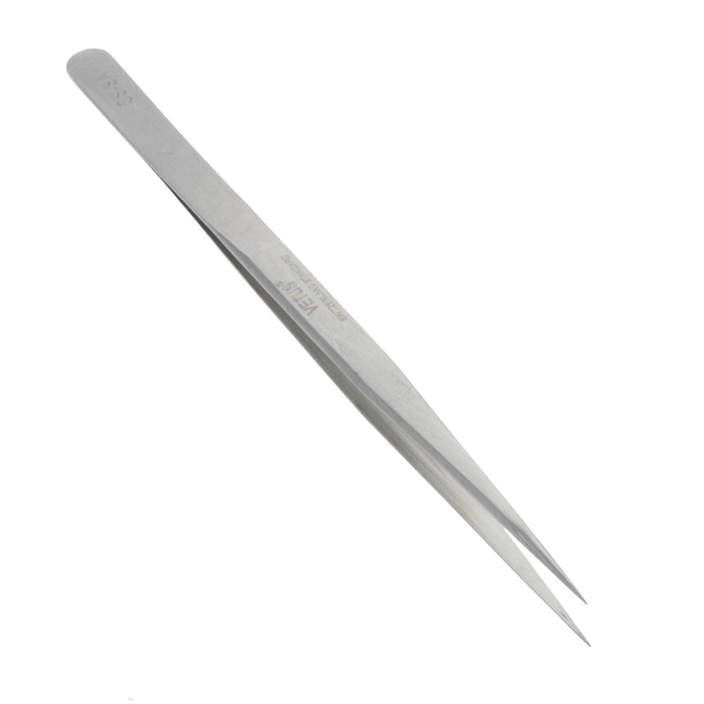 SS-SA Tough Stainless Steel Flat Tipped Straight Tweezer Professional Tool