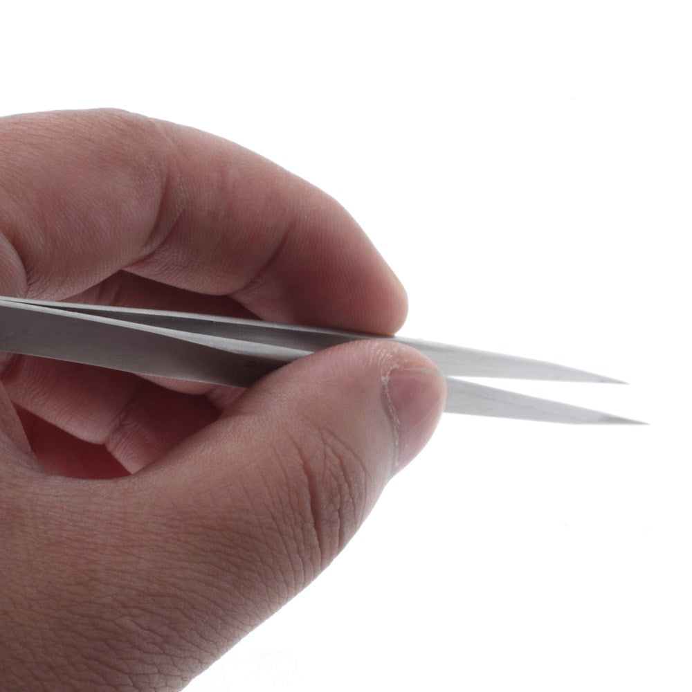 SS-SA Tough Stainless Steel Flat Tipped Straight Tweezer Professional Tool