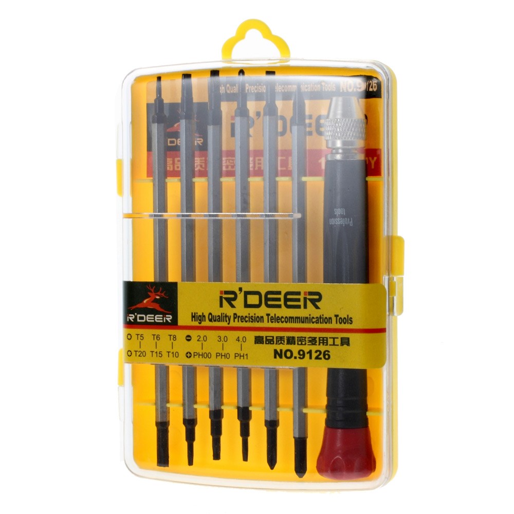 ROBUST DEER 12 Magnetic Tips Torx Philips Screwdriver Repair Tool Set (9126)