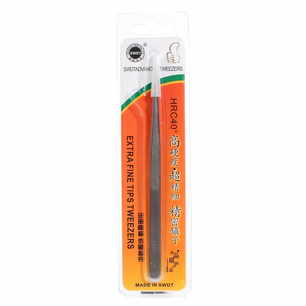 SWDT SS-SA Tough Stainless Steel Point Tipped Straight Tweezer