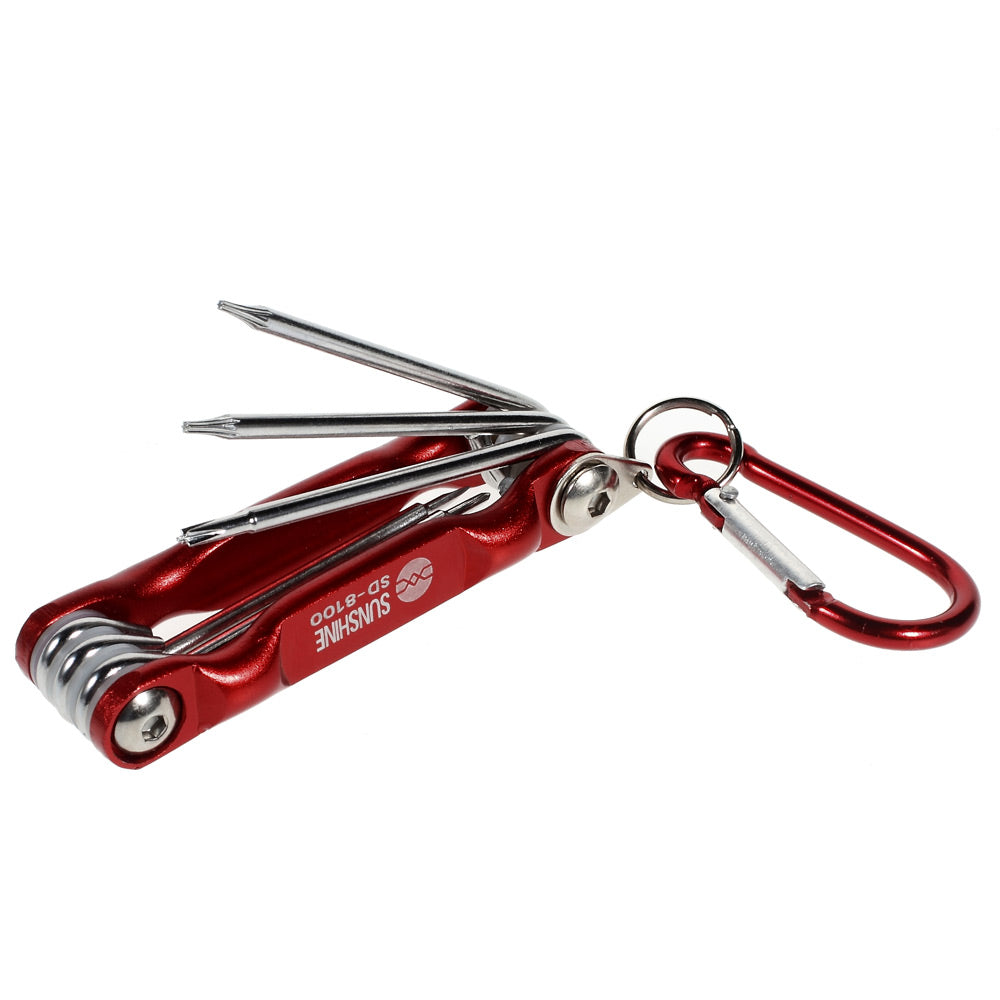 Uniqkart Foldable 6 in 1 Magnetic Precision Screwdriver Tools Set for iPhone 6 5s 5 Samsung HTC Etc SD-8100