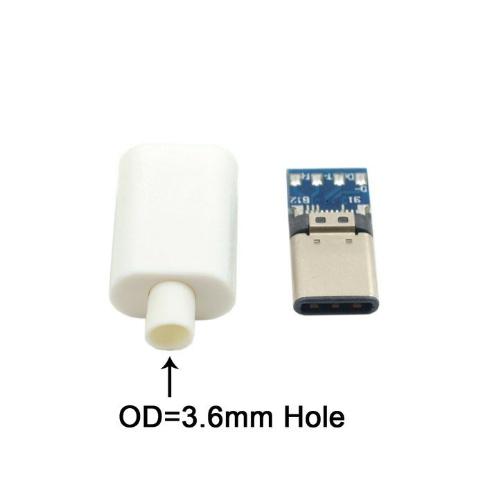 5pcs USB 3.1 Type C Male Connector SMT Type Attached with PC Board