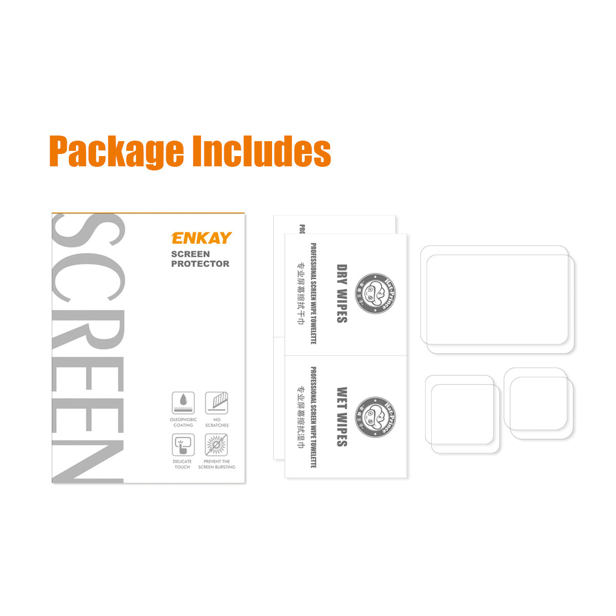 2Pcs/Set Anti-Scratch HD Tempered Glass Screen Protector + Tempered Glass Lens Protector + Tempered Glass Front LCD Display Film for GoPro Hero 10