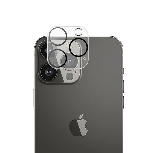 Uniqkart For iPhone 15 Pro Tempered Glass Camera Lens Protector Silk Printing Phone Lens Film with Night Circle