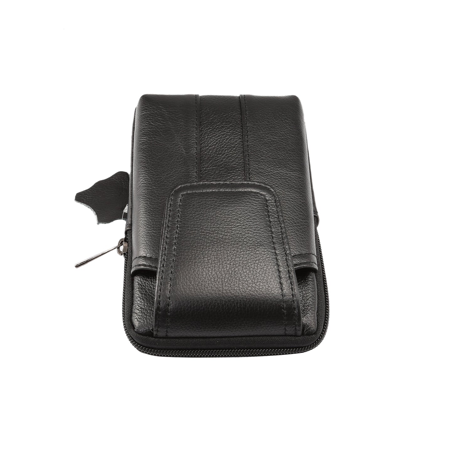 Universal Genuine Leather Vertical Holster Pouch Bag for Samsung S8/S8 Plus, Size: 16.5x10.7x2.0cm - Black