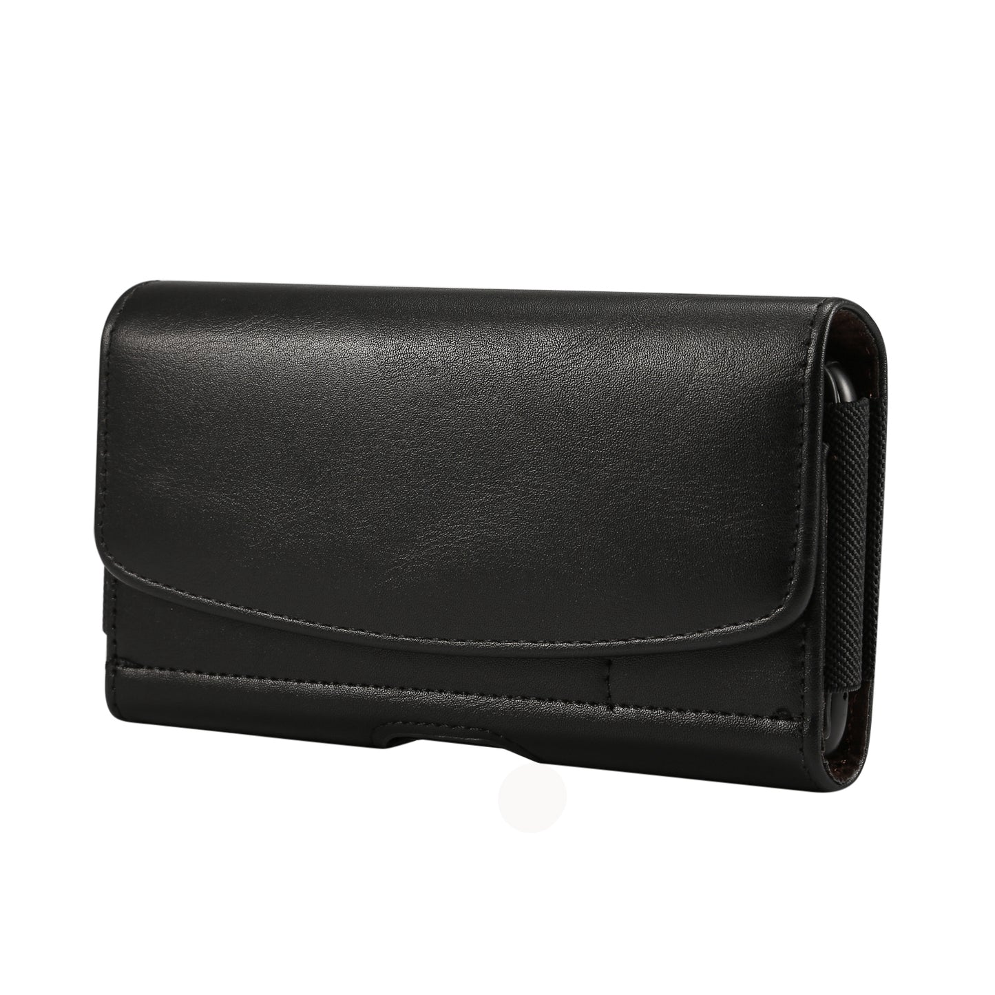4.8 inch PU Leather Holster Pouch Case for iPhone 8, Size: 14.3 x 7.5 x 1.8cm - Black