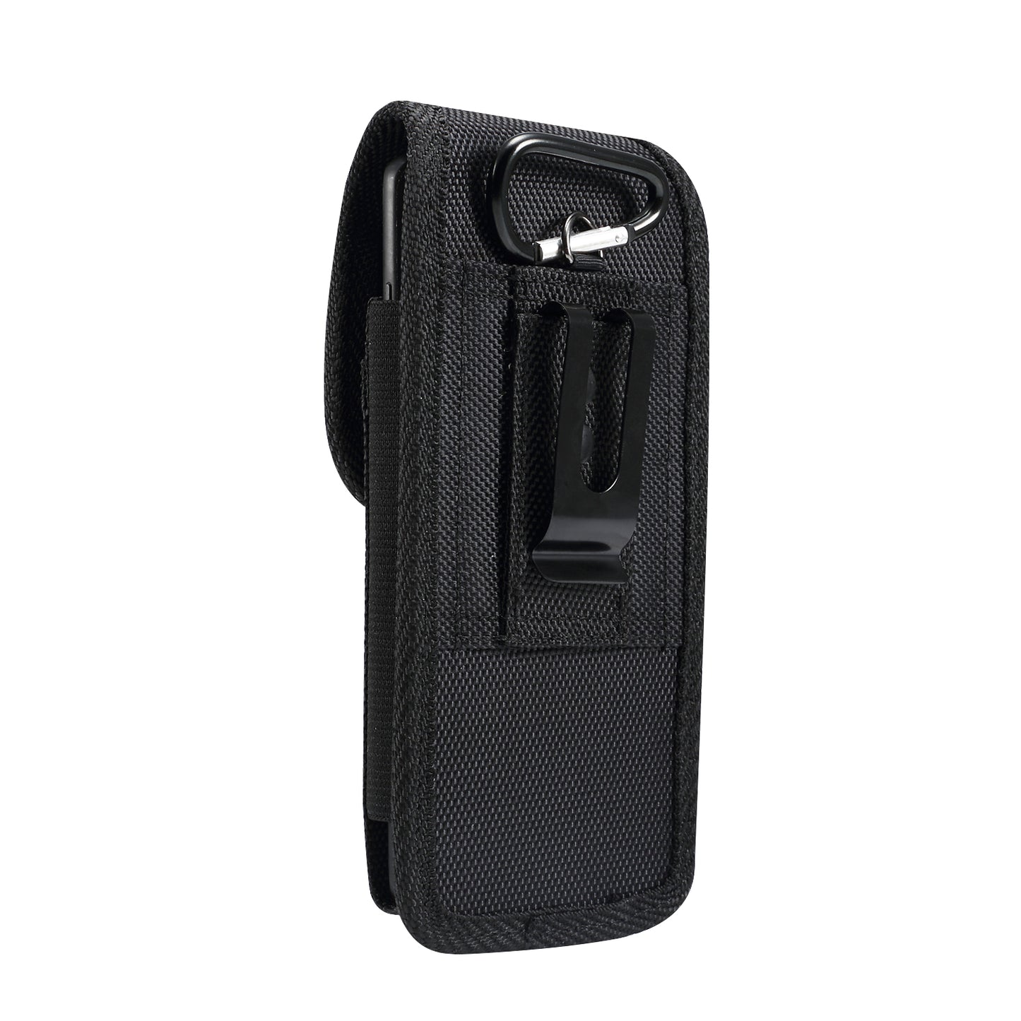 Universal Clip Oxford Cloth Hanging Waist Bag Card Holder Pouch Men Mobile Phone Bag for 4.7-5.0 inch Smartphones - Black