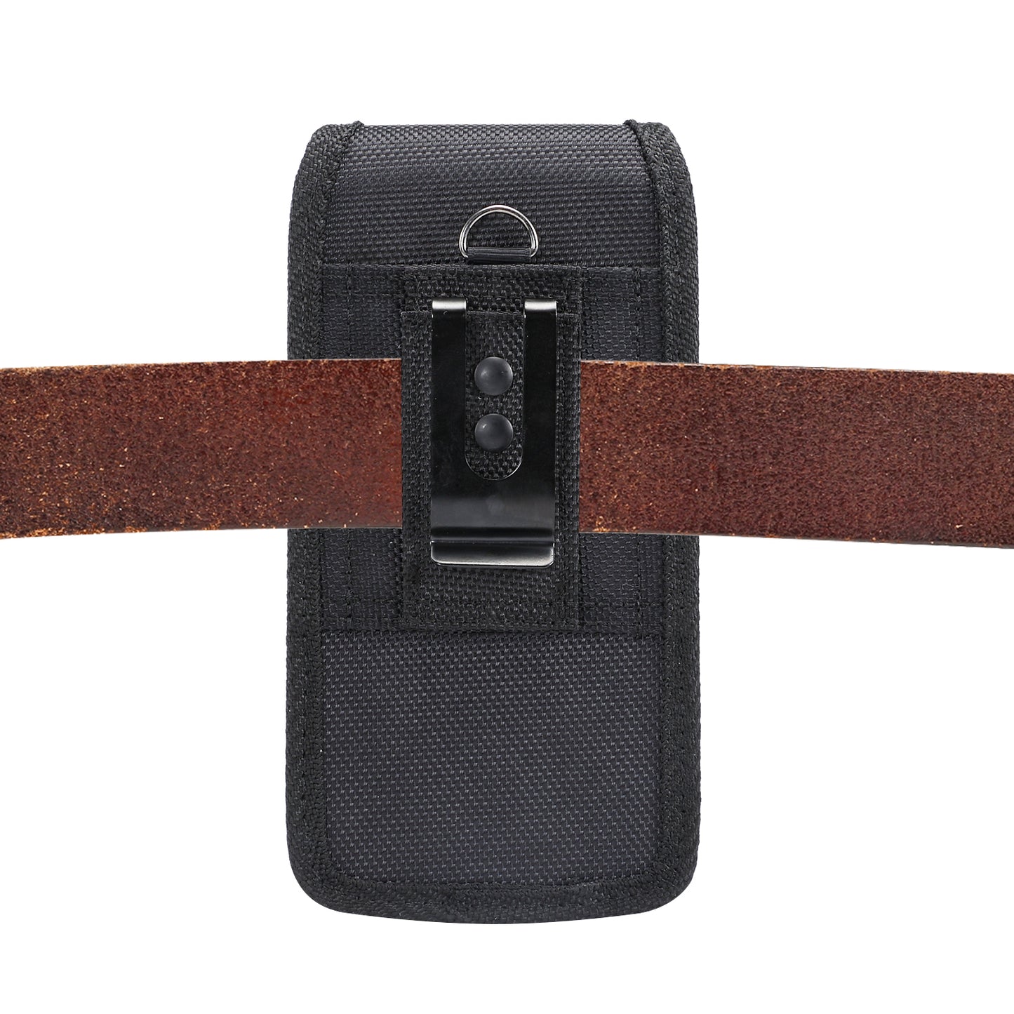 Universal Clip Oxford Cloth Hanging Waist Bag Card Holder Pouch Men Mobile Phone Bag for 4.7-5.0 inch Smartphones - Black