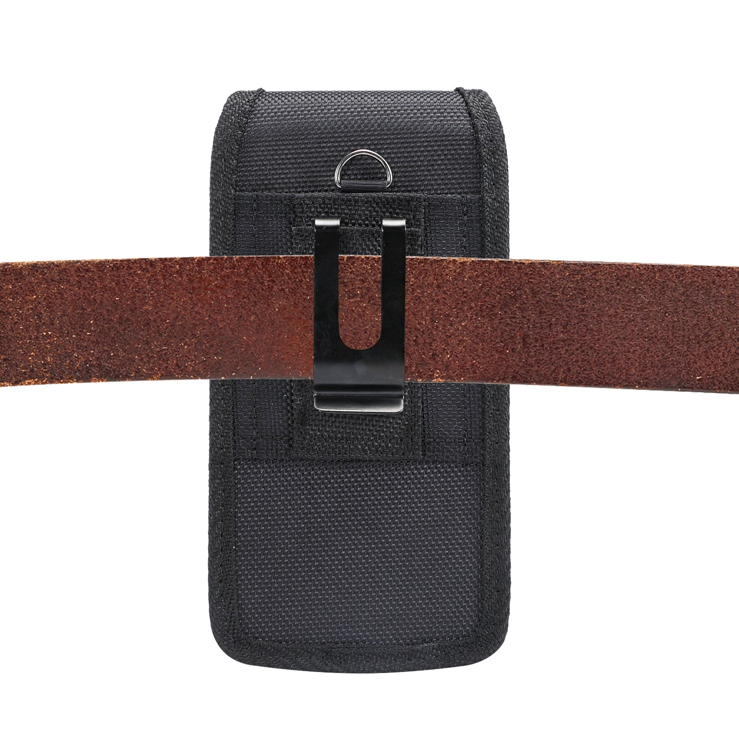 Universal Clip Oxford Cloth Hanging Waist Bag Card Holder Pouch Men Mobile Phone Bag for 4.7-5.0 inch Smartphones - Black