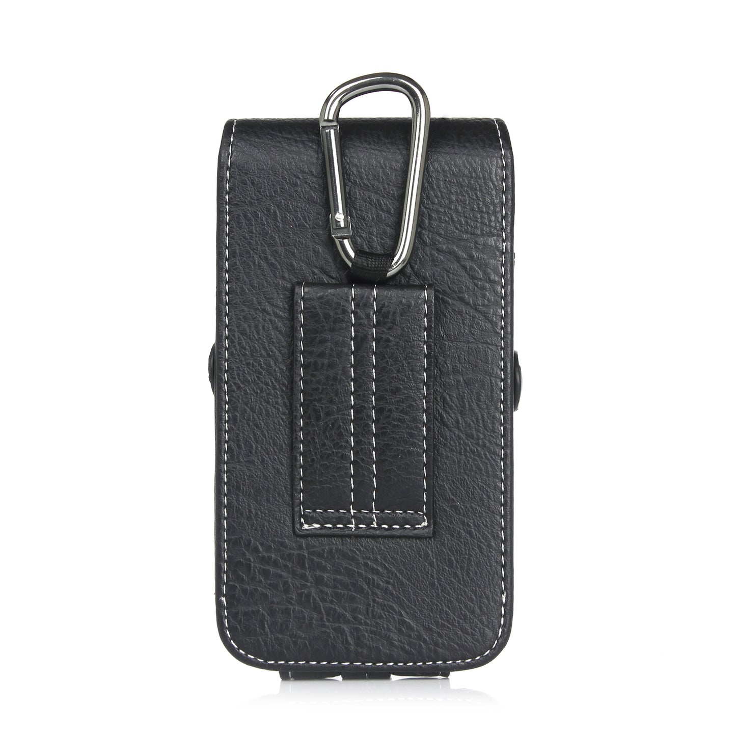 Size 140 x 73 x 10mm Card Slots Vertical Flip Leather Holster Case with Belt Loop for iPhone 7 6s 6 Etc - Black