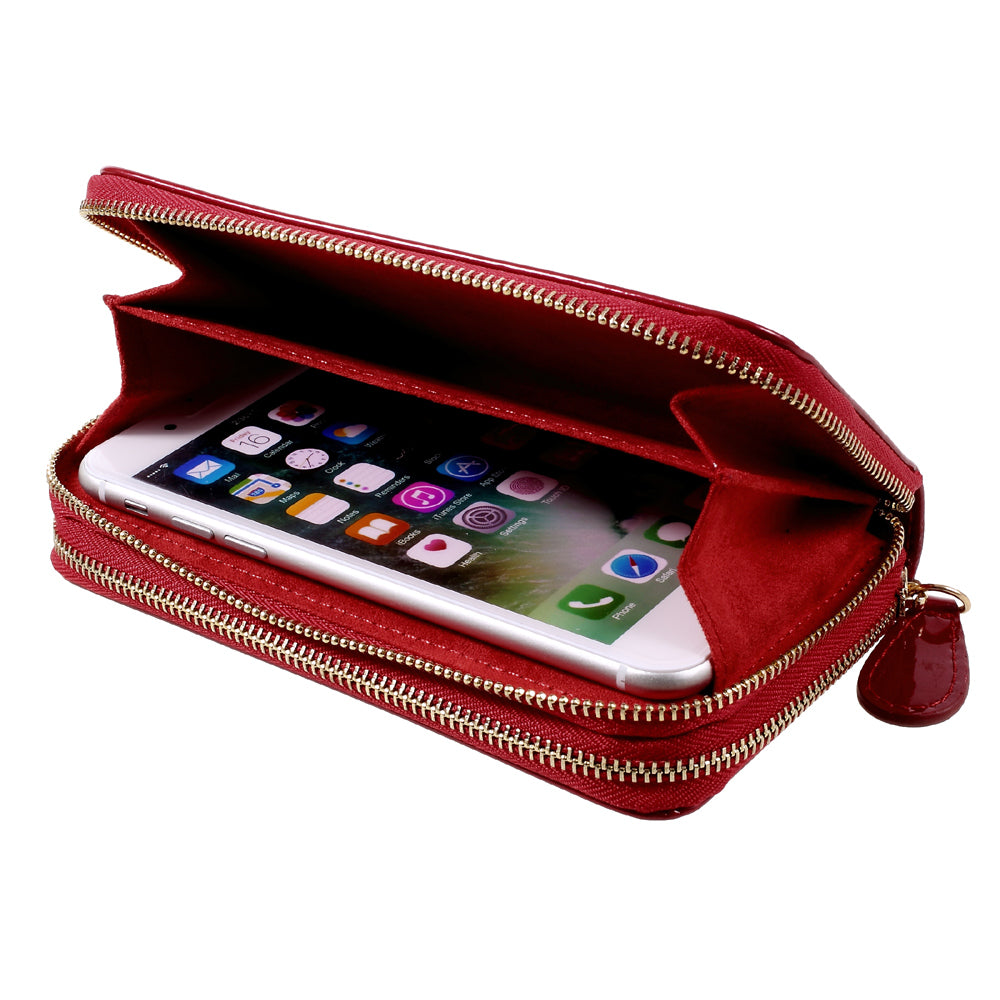 Handbag Style Leather Wallet Pouch Mobile Cover for iPhone 8/7/6s/6, Size: 141 x 70mm - Red