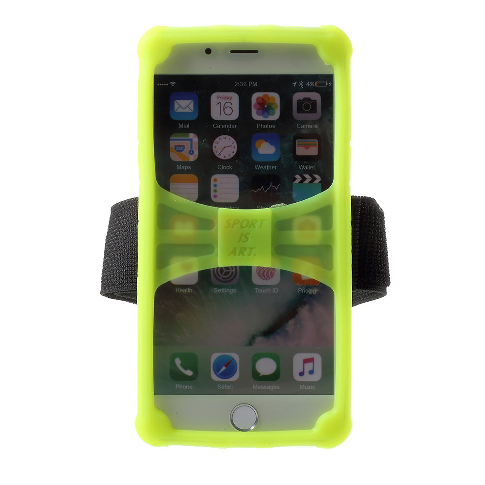 4.0-4.2inch Noctilucent Sports Armband Cover for iPhone 5 / 5c / 5s etc - Yellow