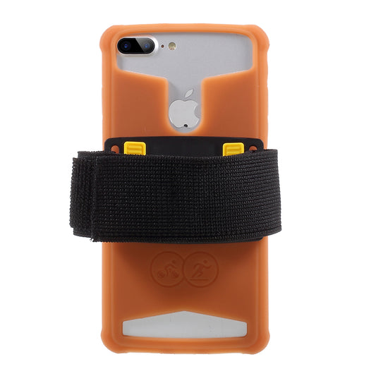 Flexible Silicone Sports Armband Phone Case for iPhone SE/5s/5, 4.0 - 4.2 inch Smartphones - Orange