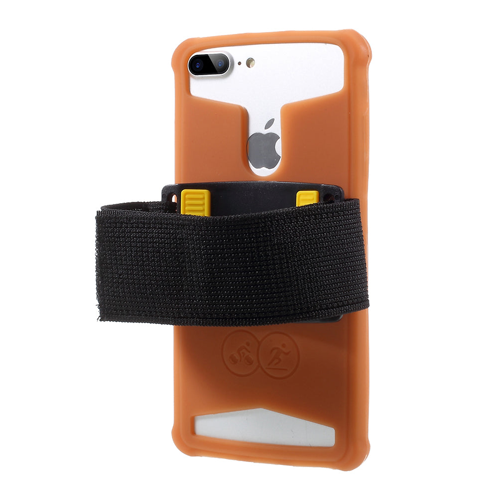 Flexible Silicone Sports Armband Phone Case for iPhone SE/5s/5, 4.0 - 4.2 inch Smartphones - Orange