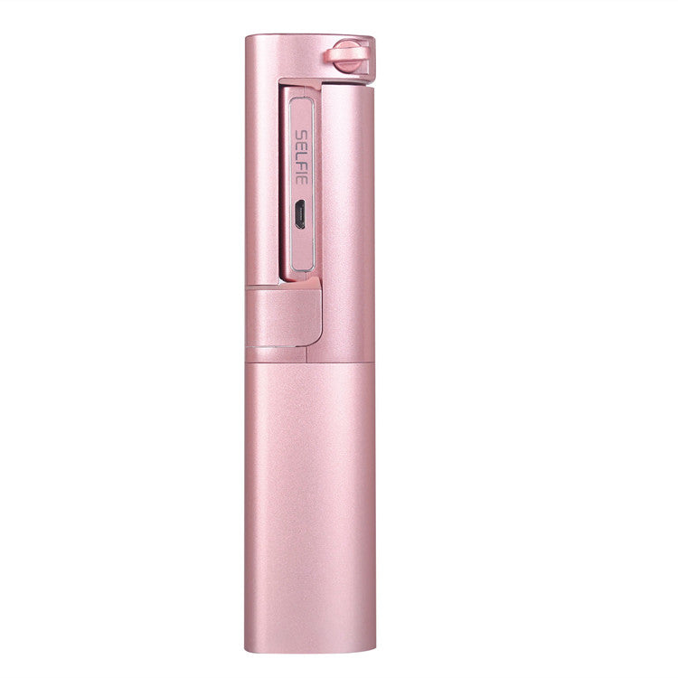 X6 Extendable Bluetooth Mini Pocket Selfie Stick for iPhone X / 8 Plus - Rose Gold Color
