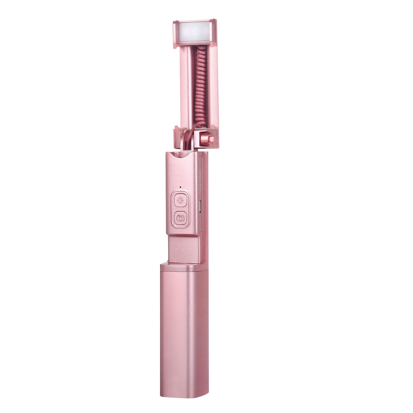 X6 Extendable Bluetooth Mini Pocket Selfie Stick for iPhone X / 8 Plus - Rose Gold Color