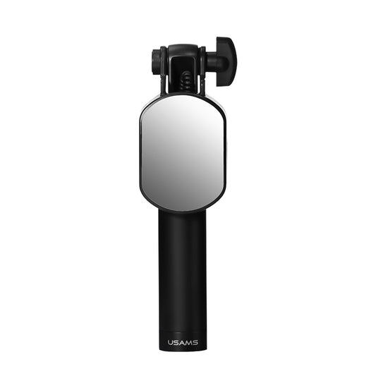 Uniqkart US-ZB030 3.5mm Port Selfie Stick With Mini Mirror for Samsung Huawei - Black