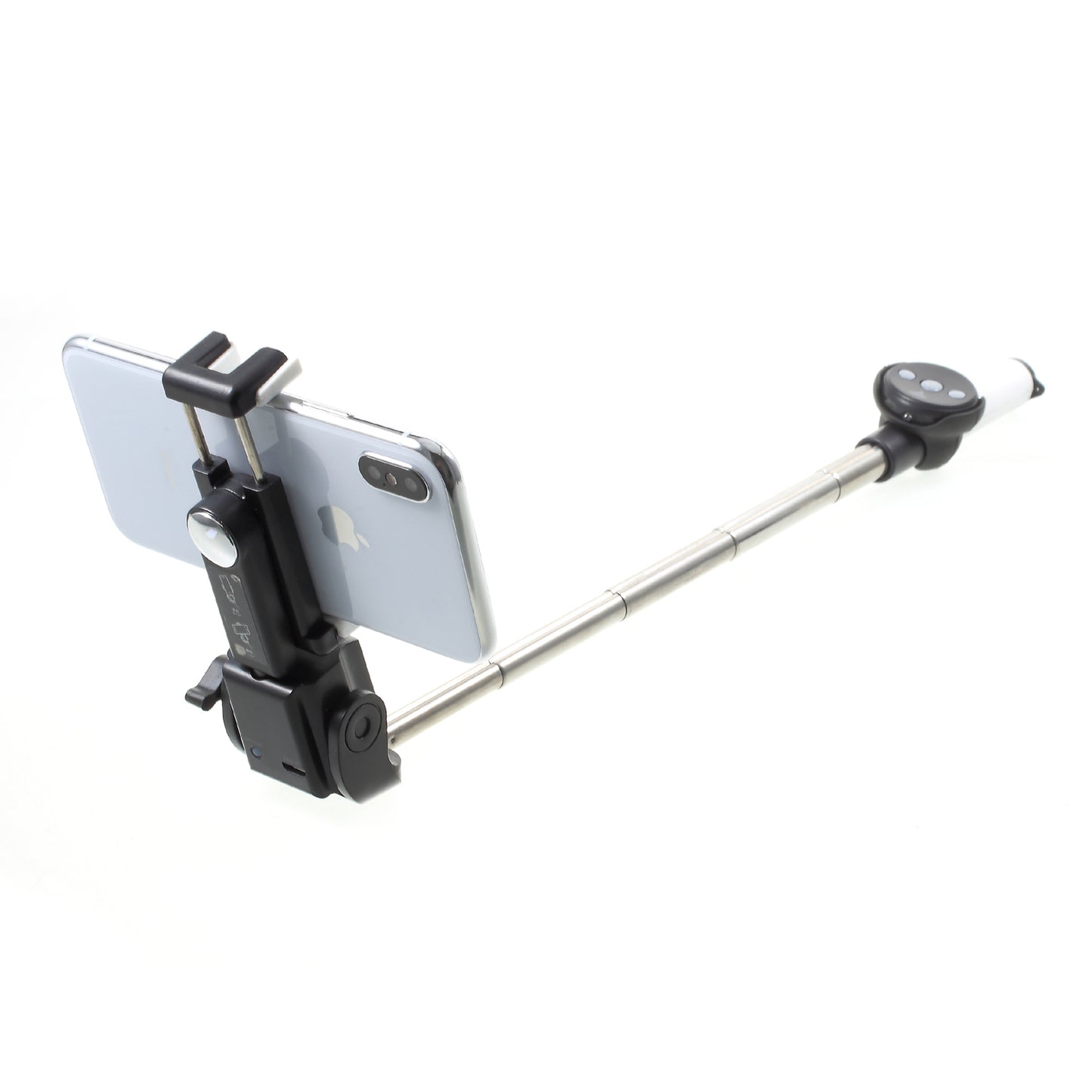 Wireless Bluetooth 360 Degree Rotation Electric Adjustable Selfie Stick - White