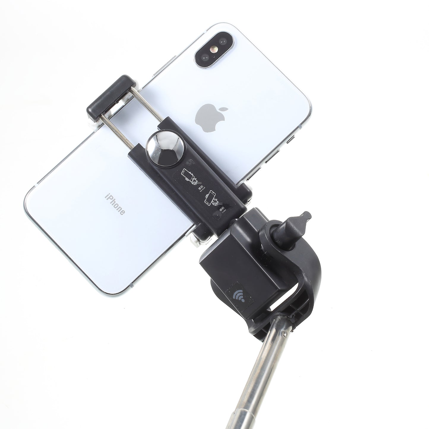 Wireless Bluetooth 360 Degree Rotation Electric Adjustable Selfie Stick - White