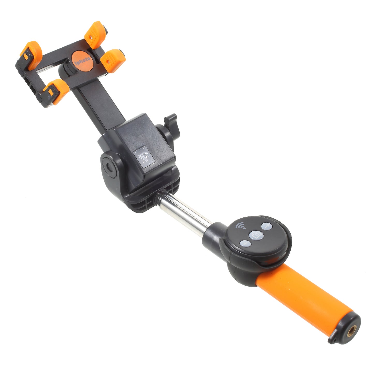 Portable Smart Bluetooth Electric Selfie Stick Monopod 360 Degree Rotation - Orange
