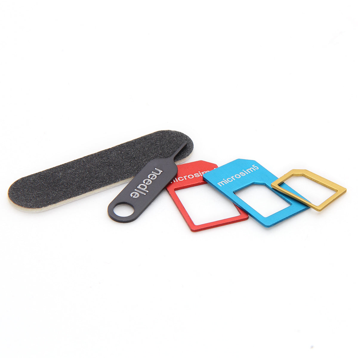 LENTION 5-in-1 Nano/Micro/Normal SIM Card Adapter + Eject Pin + Polished Section
