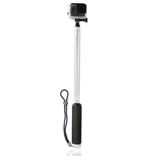 40m Underwater 17 inch Waterproof Selfie Stick Adjustable Selfie Stick for GoPro Camera - White