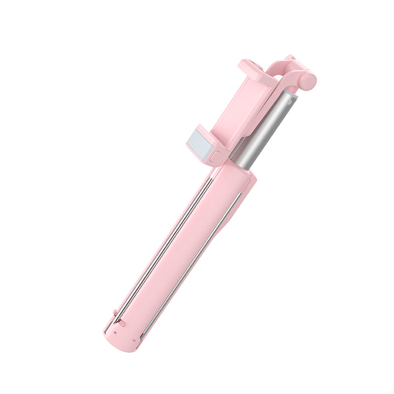 Hoco K10A Magnificent Wireless Selfie Stick with Backlight Tripod Phone Holder (L=1.1m) - Pink