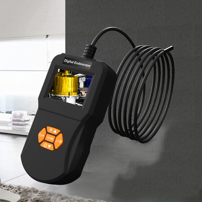 Inskam127 2.4 inch IPS Digital Inspection IP67 Waterproof Endoscope Camera Diameter 8MM Rigid Line 5M - Black