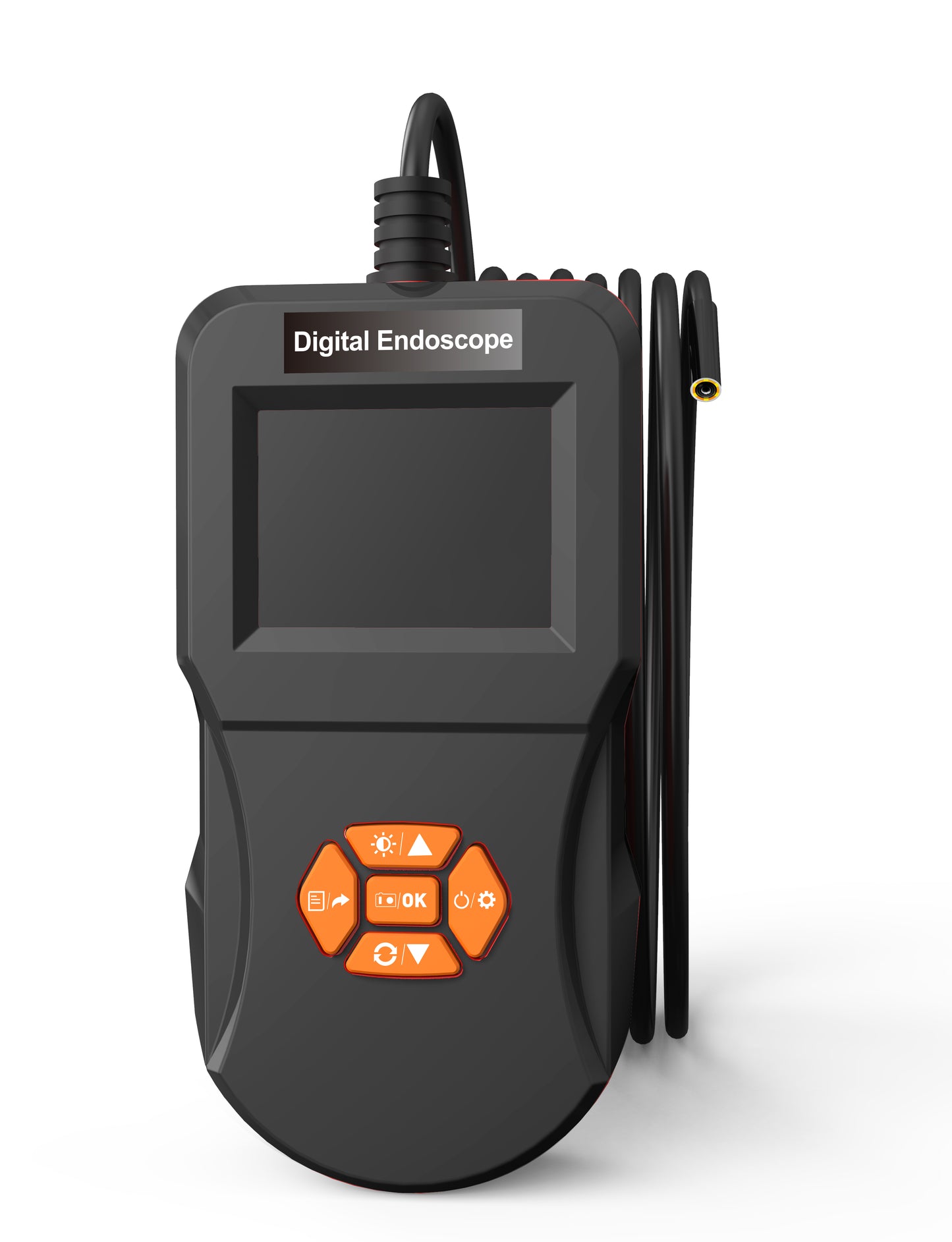 Inskam127 2.4 inch IPS Digital Inspection IP67 Waterproof Endoscope Camera Diameter 8MM Rigid Line 5M - Black