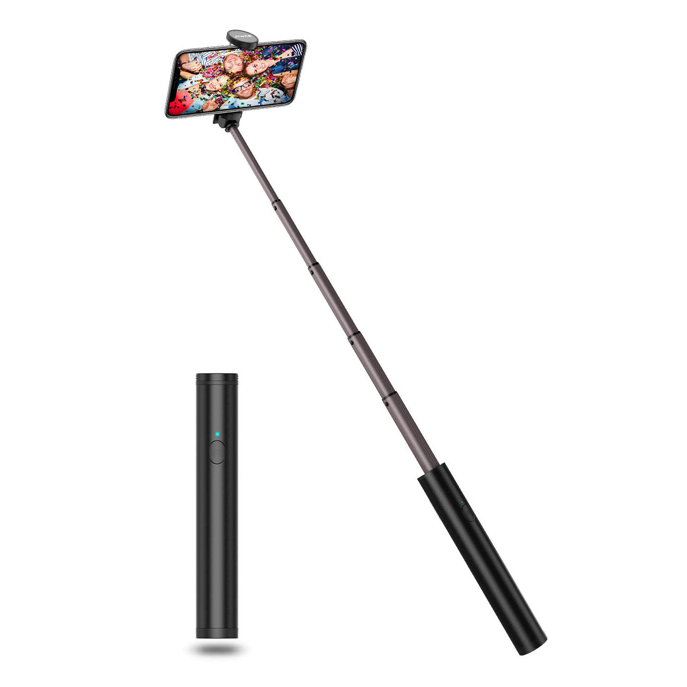 M13 Wireless Mini Bluetooth Mobile Phone Self-timer Aluminium Alloy Retractable Selfie Stick - Black