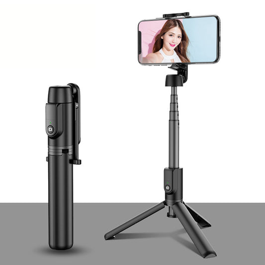 MAGIC SHADOW M12 Portable Extendable Phone Selfie Stick Tripod with Bluetooth Remote Control - Black