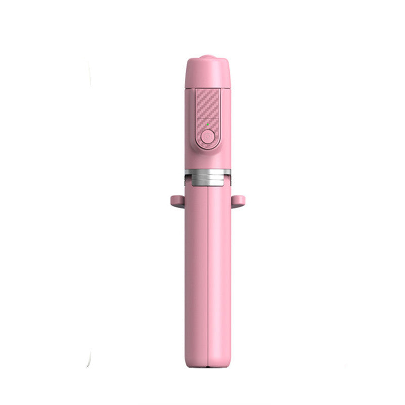 MAGIC SHADOW M12 Portable Extendable Phone Selfie Stick Tripod with Bluetooth Remote Control - Pink