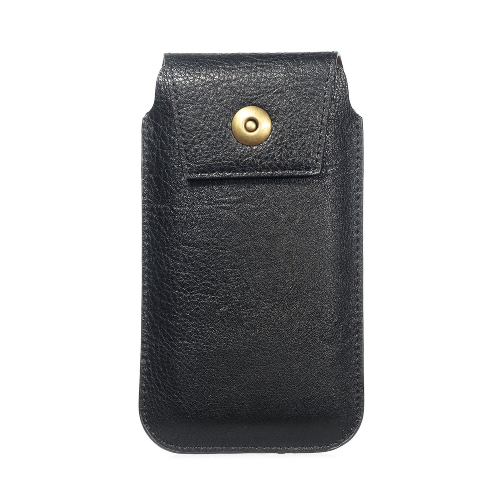 4.7 inch PU Leather Phone Pouch Waist Bag, Size: 15 x 8.5 x 2cm - Black