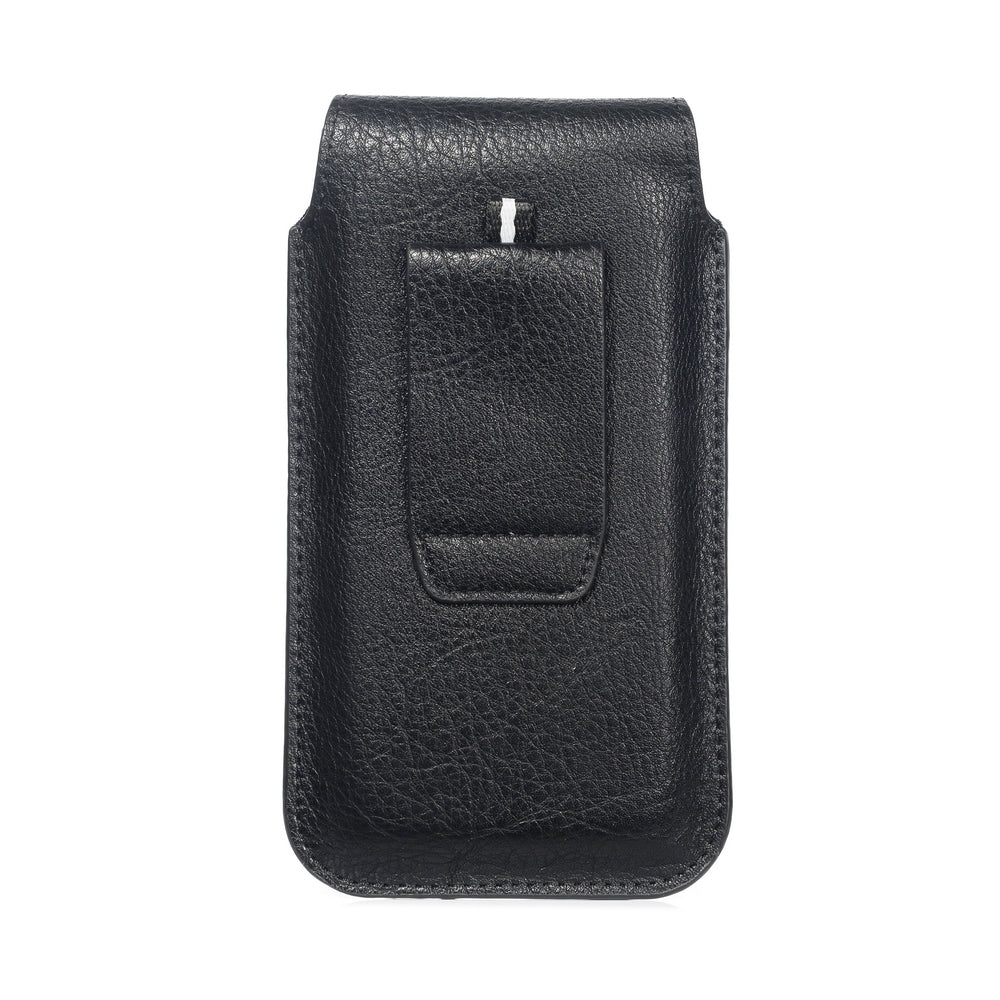 4.7 inch PU Leather Phone Pouch Waist Bag, Size: 15 x 8.5 x 2cm - Black