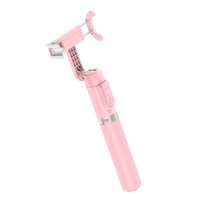 Uniqkart K11 Wireless Bluetooth Selfie Stick Handheld Smart Phone Camera Tripod with Wireless Remote for iOS Android - Pink