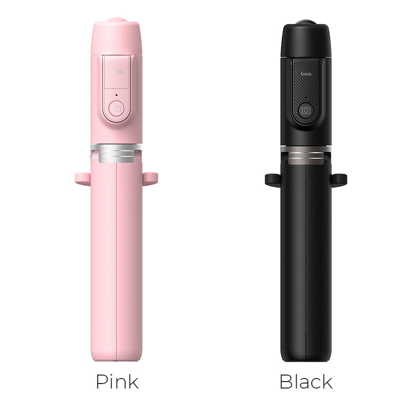 Uniqkart K11 Wireless Bluetooth Selfie Stick Handheld Smart Phone Camera Tripod with Wireless Remote for iOS Android - Pink