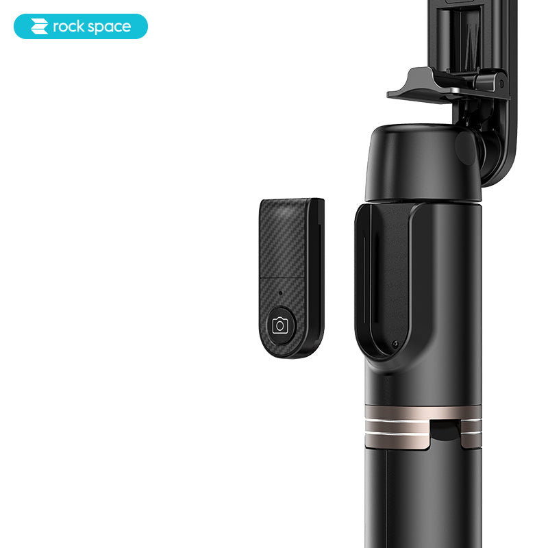 ROCKSPACE Bluetooth Remote Selfie Stick with Tripod II - Black