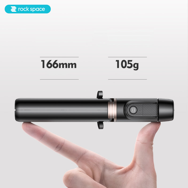 ROCKSPACE Bluetooth Remote Selfie Stick with Tripod II - Black