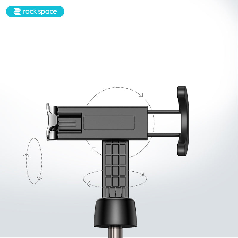 ROCKSPACE Bluetooth Remote Selfie Stick with Tripod II - Black
