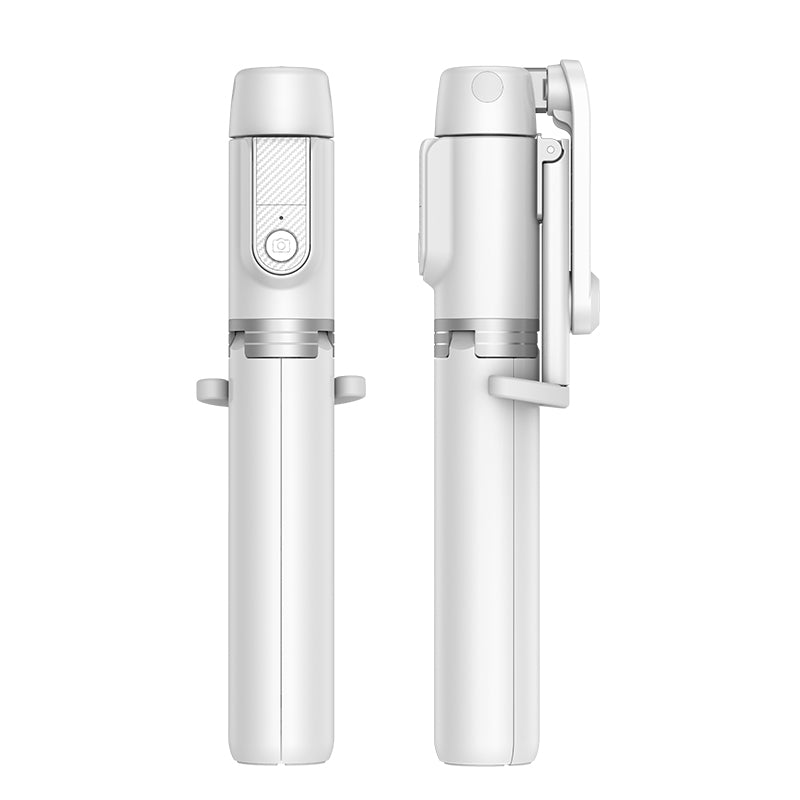 ROCKSPACE Bluetooth Remote Selfie Stick with Tripod II - White