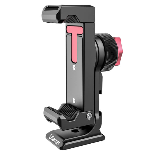 ULANZI ST-27 Metal Phone Clip 360&#176; Shooting Smartphone Clamp with 1/4inch Cold Shoe Tripod Mount Base