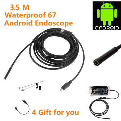 3.5m Tough Cable AN97 Waterproof Micro USB Endoscope Snake Tube Inspection Camera for Android Phone with OTG