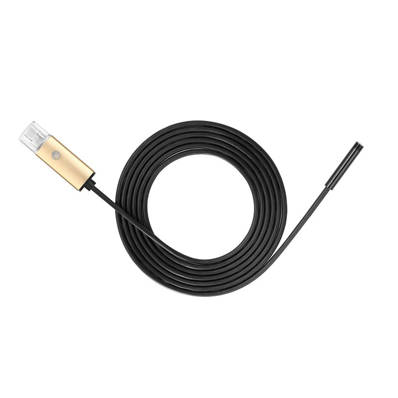 AN99 5M 8mm 8-LED 2.0MP HD 720P PC Android Endoscope USB Inspection Cable Camera - Gold Color